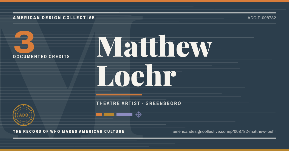 Registry card for Matthew Loehr: the ADC seal, Matthew Loehr, and how much is on record.