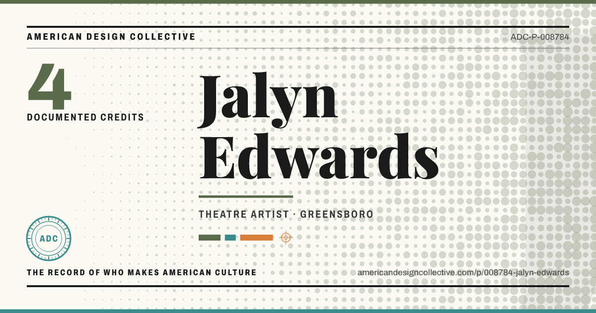 Registry card for Jalyn Edwards: the ADC seal, Jalyn Edwards, and how much is on record.