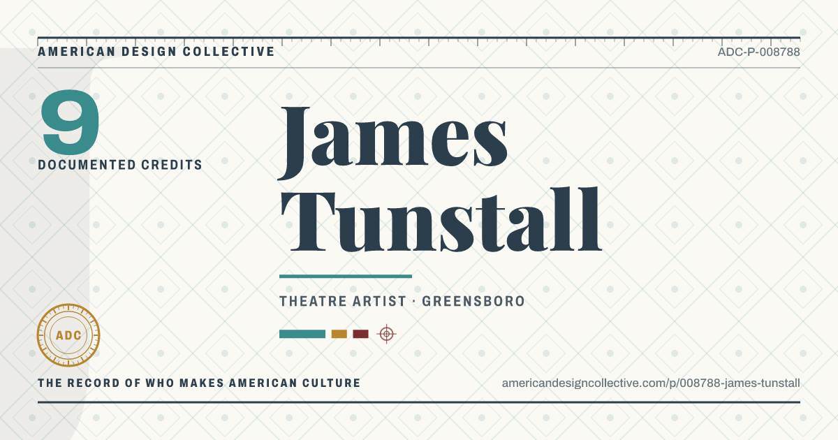 Registry card for James Tunstall: the ADC seal, James Tunstall, and how much is on record.