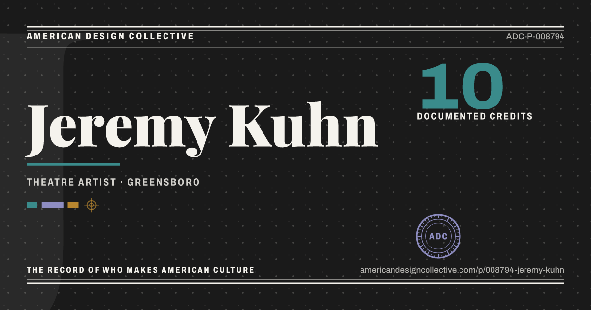 Registry card for Jeremy Kuhn: the ADC seal, Jeremy Kuhn, and how much is on record.