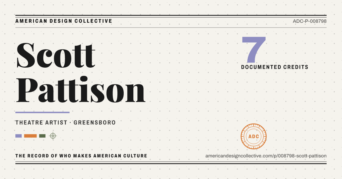 Registry card for Scott Pattison: the ADC seal, Scott Pattison, and how much is on record.