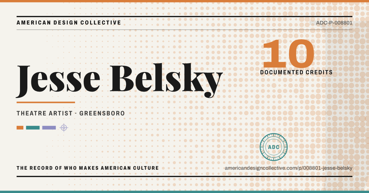 Registry card for Jesse Belsky: the ADC seal, Jesse Belsky, and how much is on record.