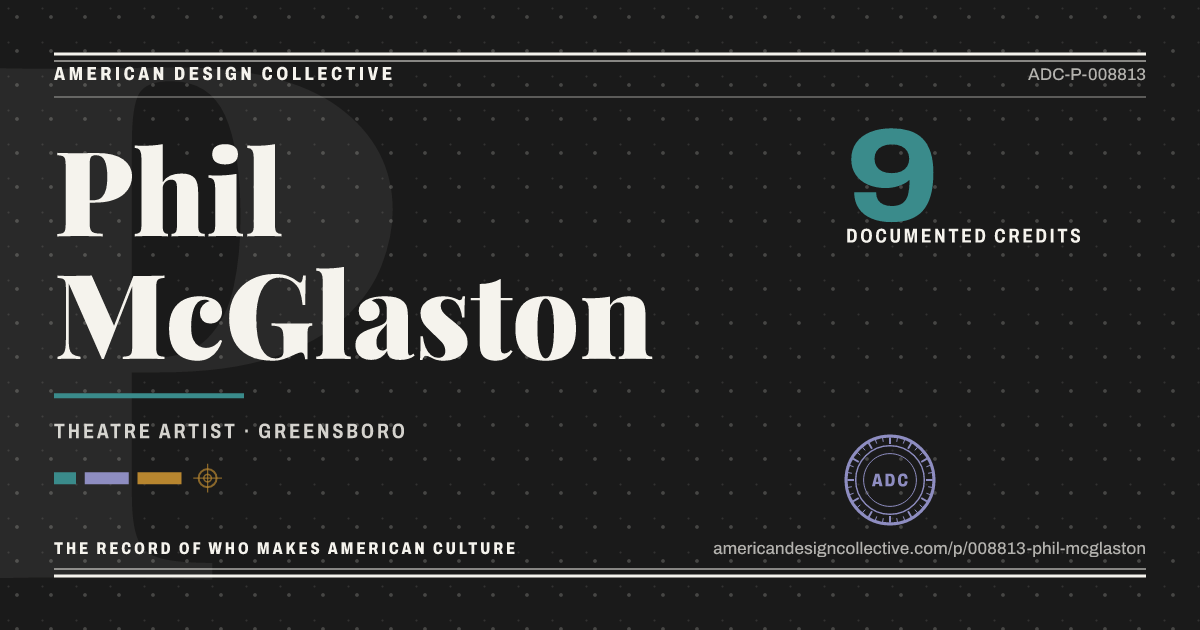 Registry card for Phil McGlaston: the ADC seal, Phil McGlaston, and how much is on record.