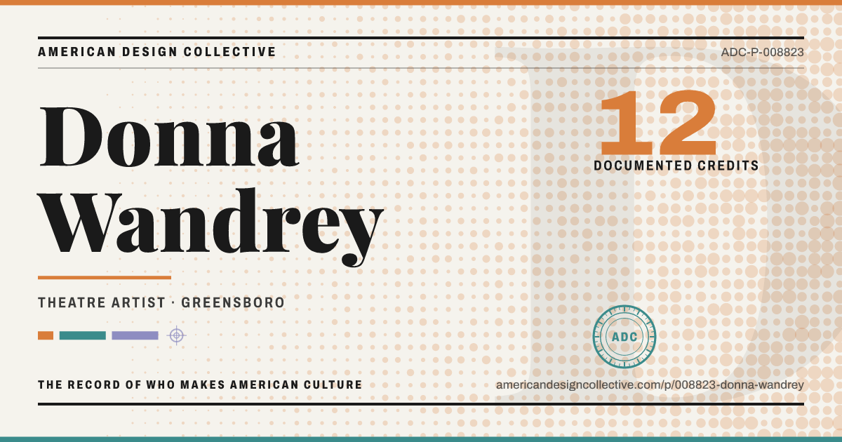 Registry card for Donna Wandrey: the ADC seal, Donna Wandrey, and how much is on record.