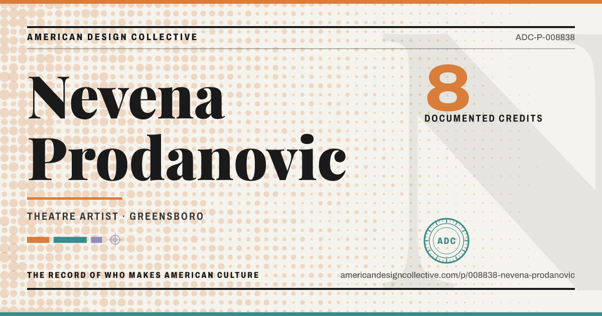 Registry card for Nevena Prodanovic: the ADC seal, Nevena Prodanovic, and how much is on record.