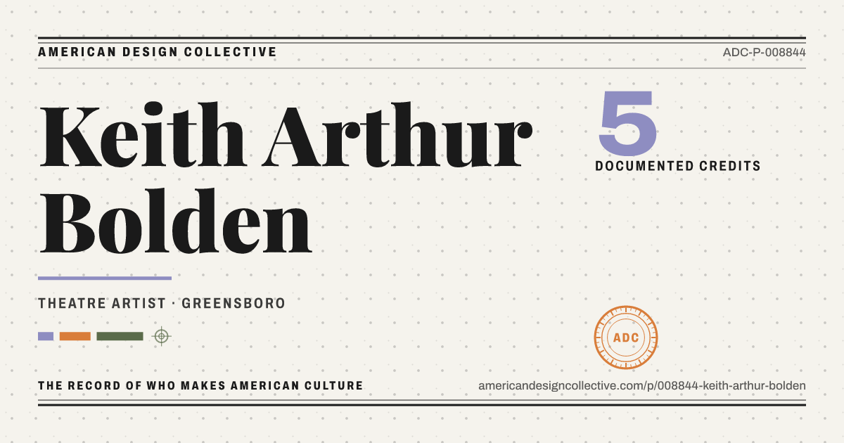 Registry card for Keith Arthur Bolden: the ADC seal, Keith Arthur Bolden, and how much is on record.