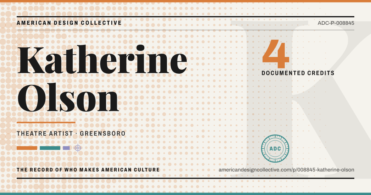 Registry card for Katherine Olson: the ADC seal, Katherine Olson, and how much is on record.