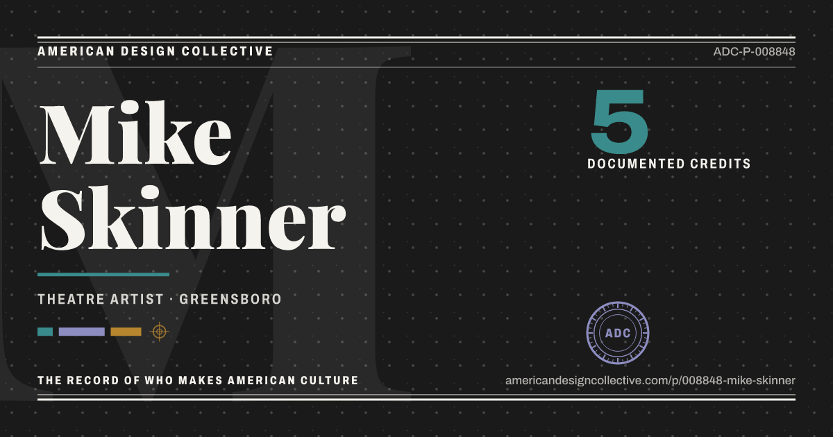 Registry card for Mike Skinner: the ADC seal, Mike Skinner, and how much is on record.