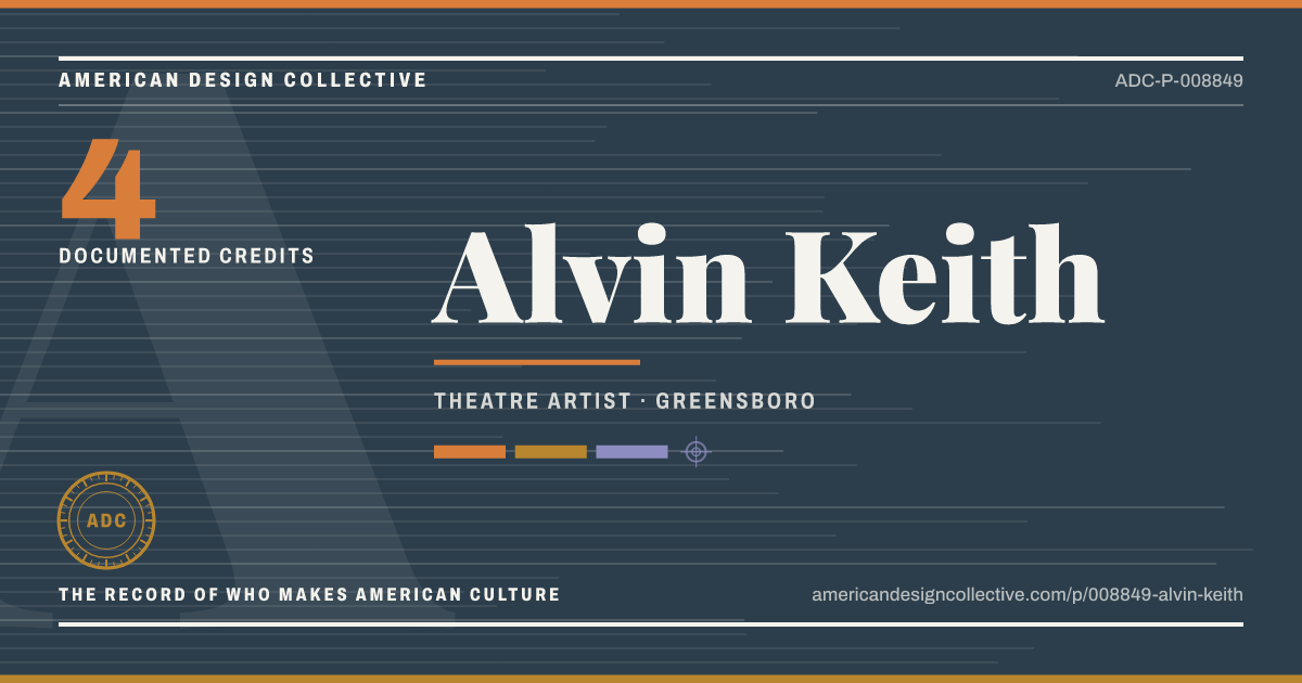 Registry card for Alvin Keith: the ADC seal, Alvin Keith, and how much is on record.