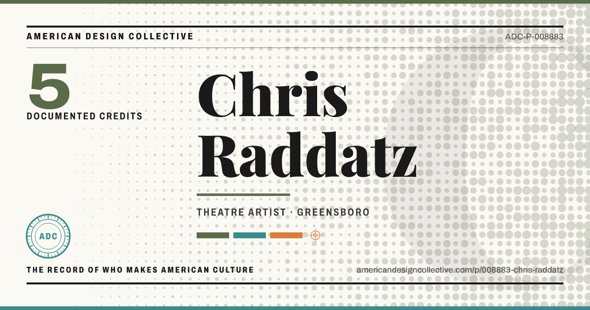 Registry card for Chris Raddatz: the ADC seal, Chris Raddatz, and how much is on record.