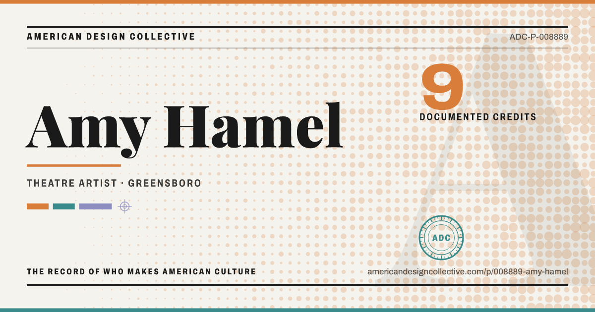 Registry card for Amy Hamel: the ADC seal, Amy Hamel, and how much is on record.