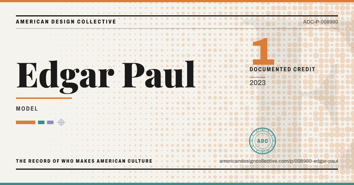 Registry card for Edgar Paul: the ADC seal, Edgar Paul, and how much is on record.