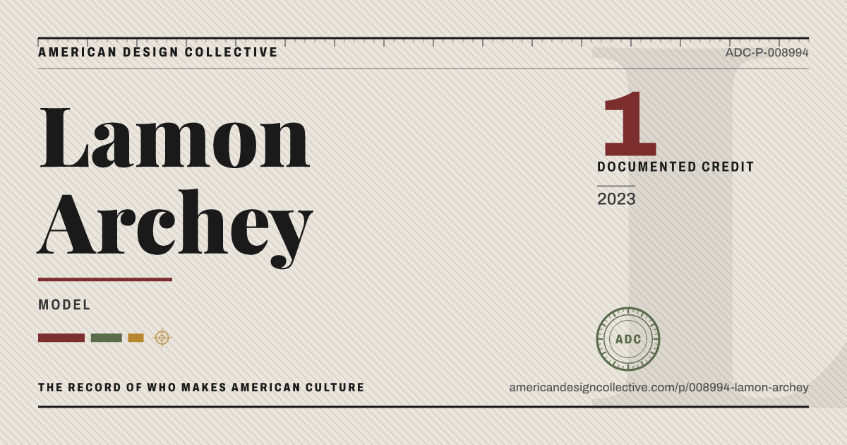 Registry card for Lamon Archey: the ADC seal, Lamon Archey, and how much is on record.