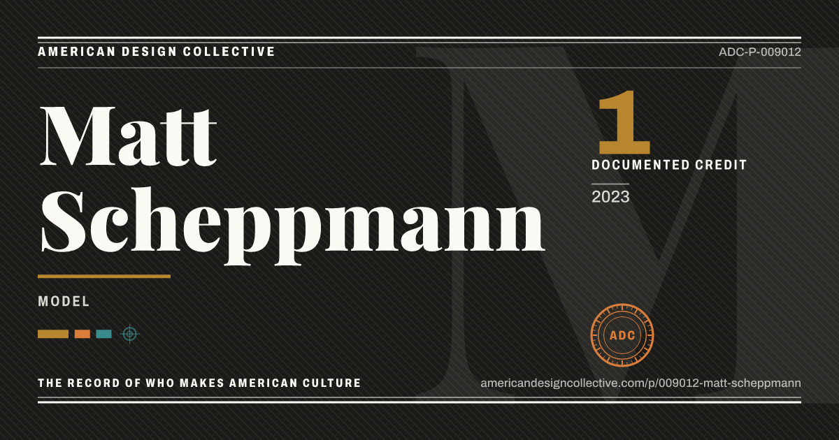 Registry card for Matt Scheppmann: the ADC seal, Matt Scheppmann, and how much is on record.
