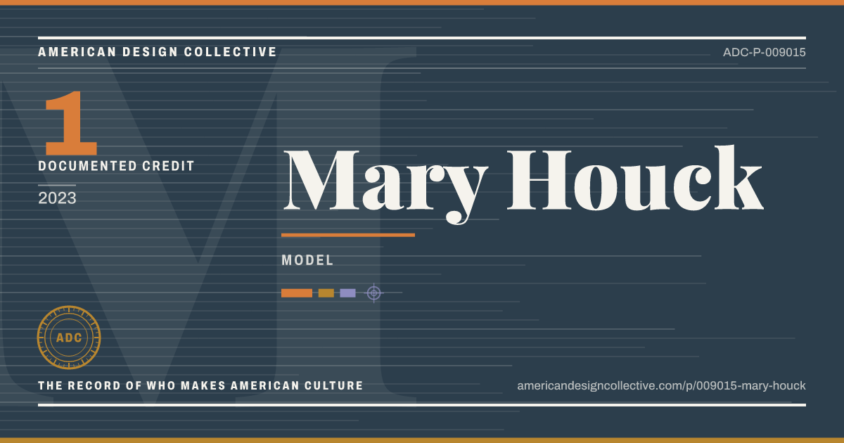 Registry card for Mary Houck: the ADC seal, Mary Houck, and how much is on record.