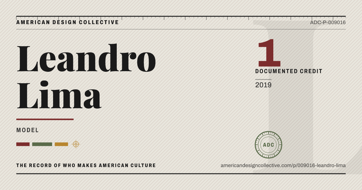 Registry card for Leandro Lima: the ADC seal, Leandro Lima, and how much is on record.