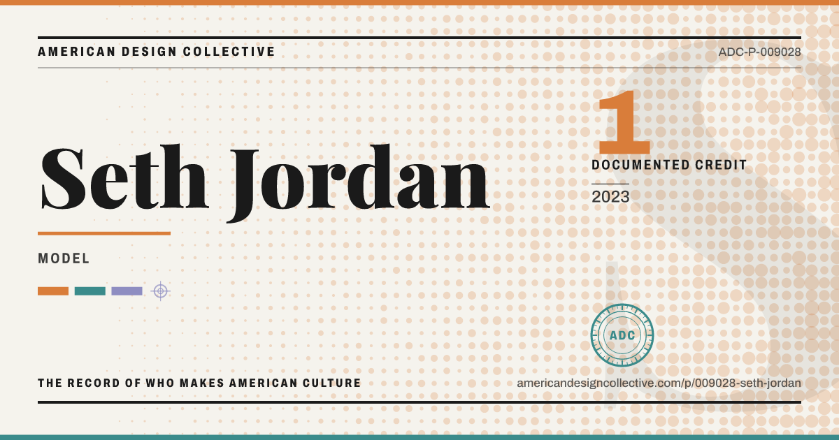 Registry card for Seth Jordan: the ADC seal, Seth Jordan, and how much is on record.