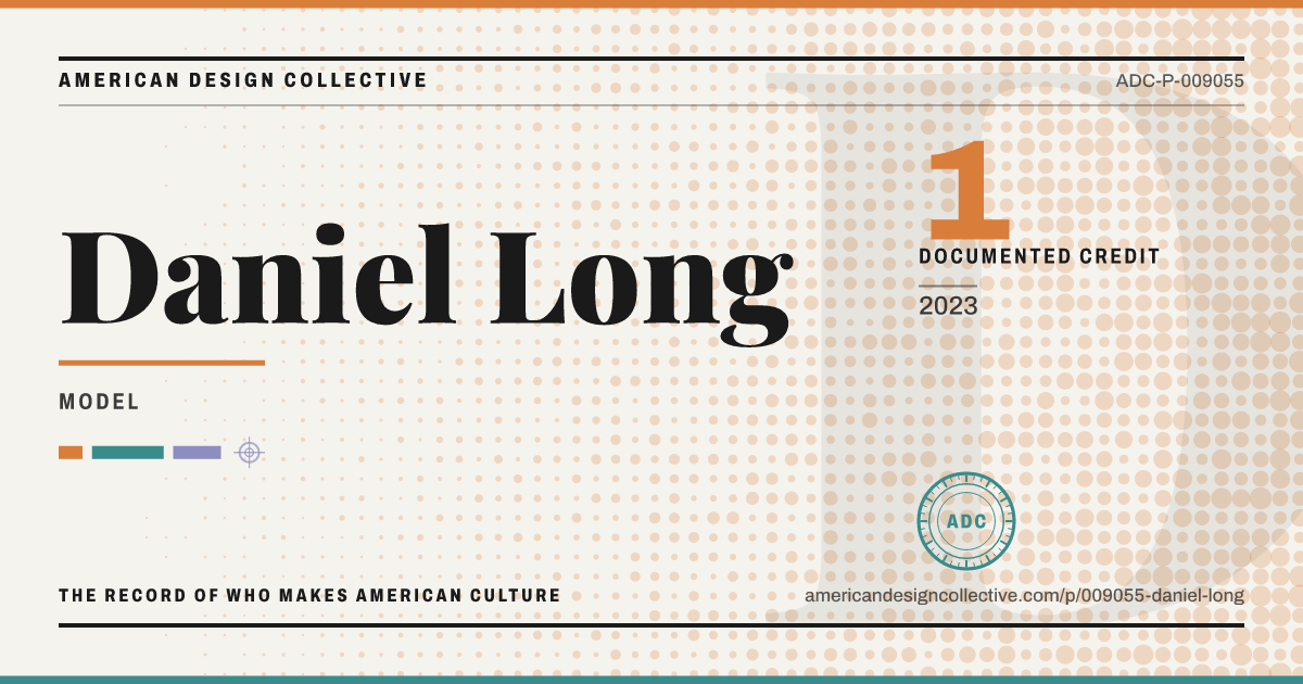 Registry card for Daniel Long: the ADC seal, Daniel Long, and how much is on record.