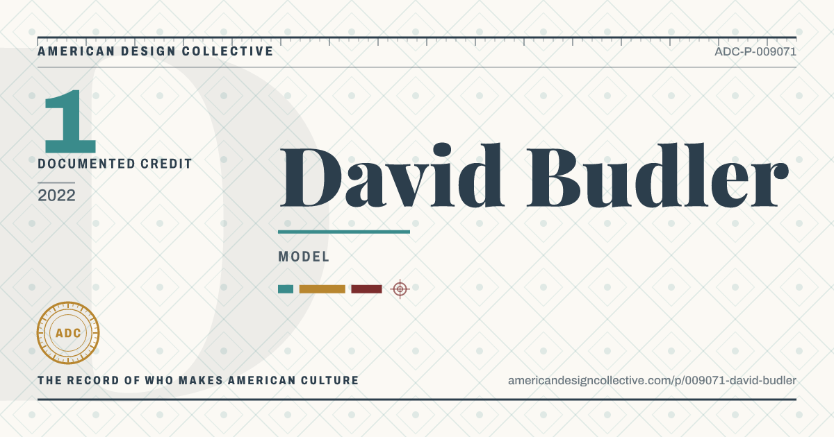 Registry card for David Budler: the ADC seal, David Budler, and how much is on record.