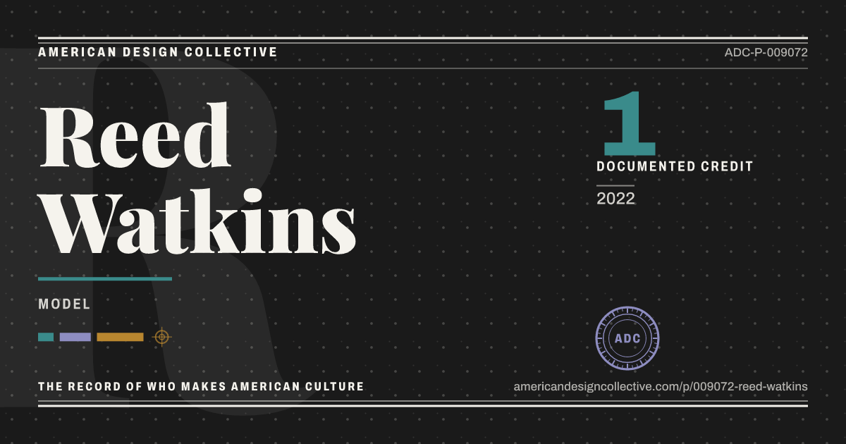 Registry card for Reed Watkins: the ADC seal, Reed Watkins, and how much is on record.