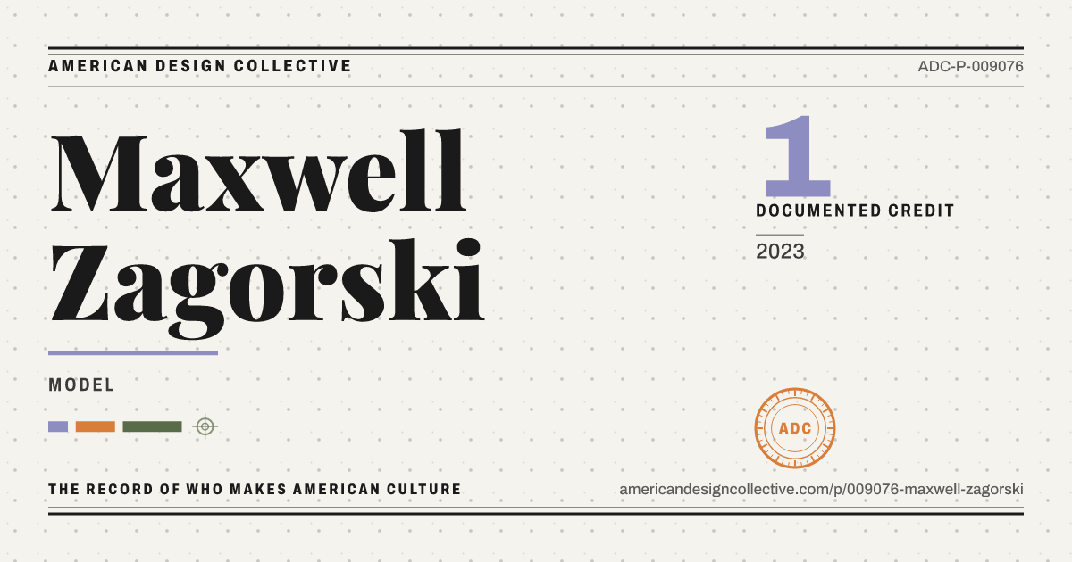 Registry card for Maxwell Zagorski: the ADC seal, Maxwell Zagorski, and how much is on record.