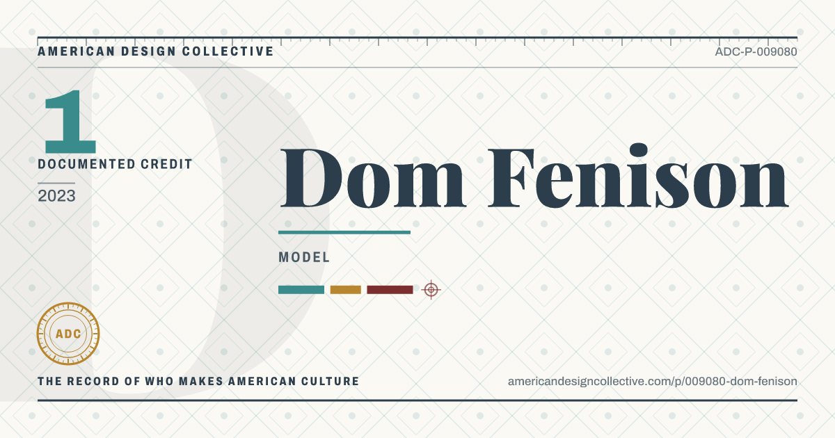 Registry card for Dom Fenison: the ADC seal, Dom Fenison, and how much is on record.