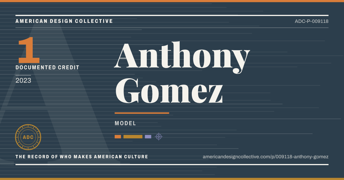 Registry card for Anthony Gomez: the ADC seal, Anthony Gomez, and how much is on record.