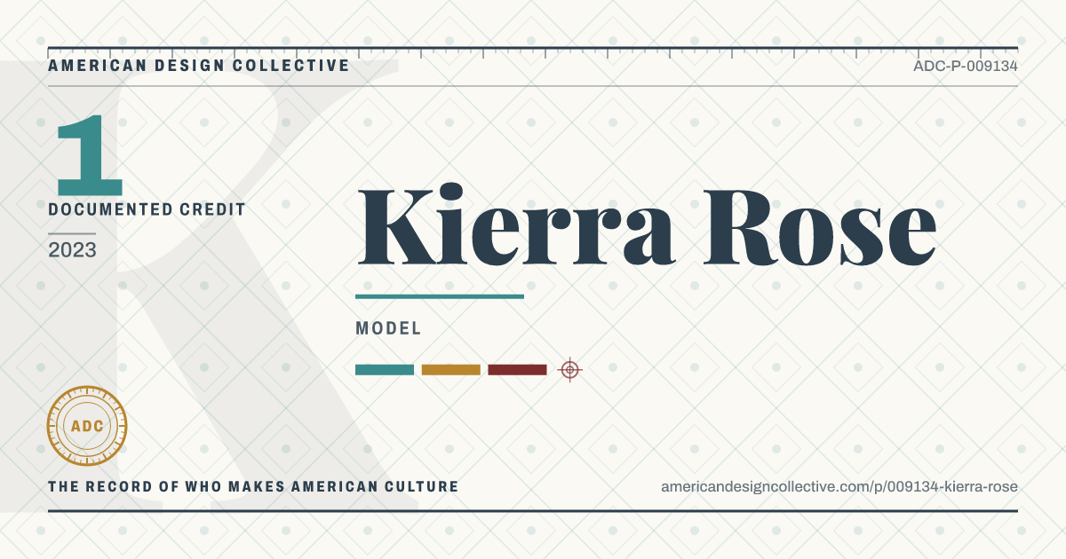 Registry card for Kierra Rose: the ADC seal, Kierra Rose, and how much is on record.