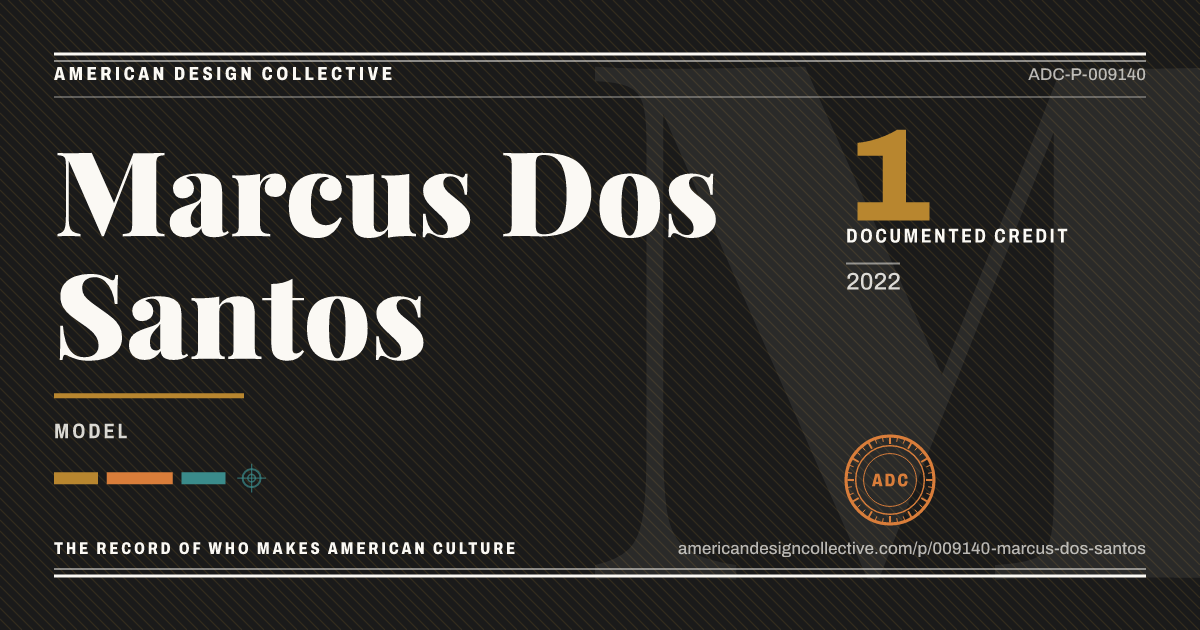 Registry card for Marcus Dos Santos: the ADC seal, Marcus Dos Santos, and how much is on record.