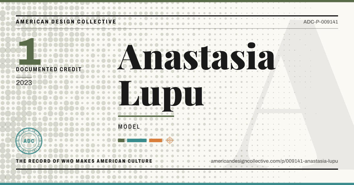 Registry card for Anastasia Lupu: the ADC seal, Anastasia Lupu, and how much is on record.