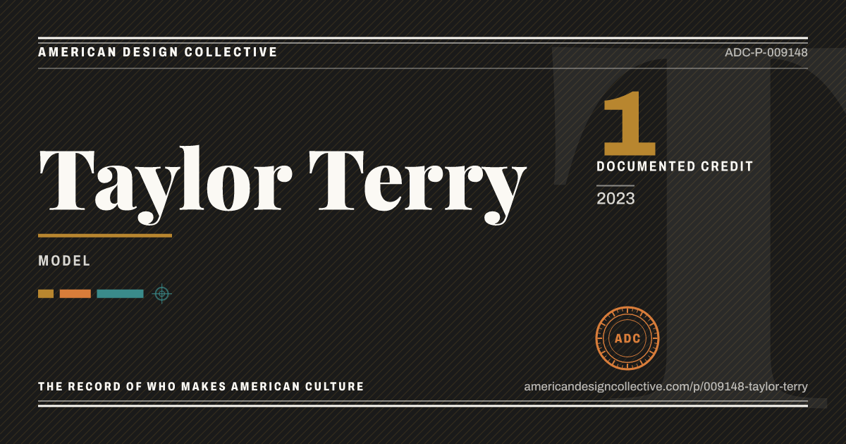 Registry card for Taylor Terry: the ADC seal, Taylor Terry, and how much is on record.