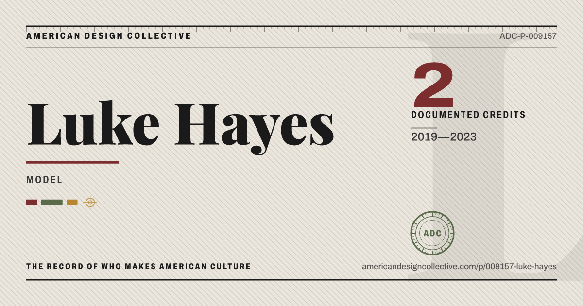 Registry card for Luke Hayes: the ADC seal, Luke Hayes, and how much is on record.