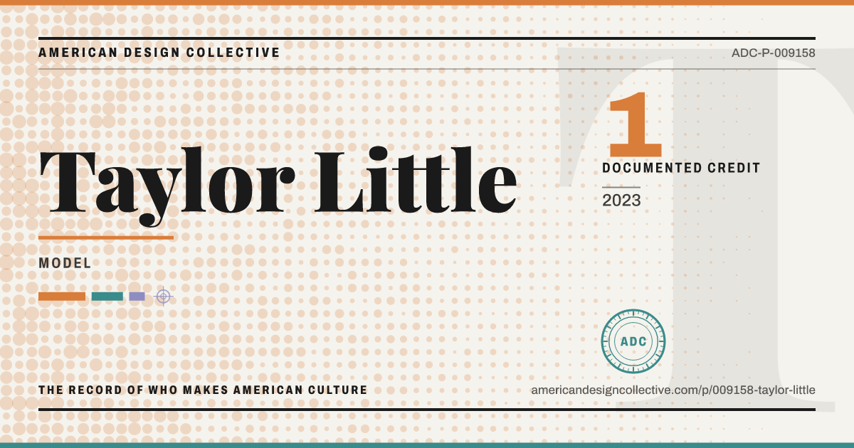 Registry card for Taylor Little: the ADC seal, Taylor Little, and how much is on record.