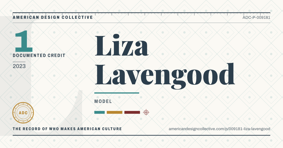Registry card for Liza Lavengood: the ADC seal, Liza Lavengood, and how much is on record.