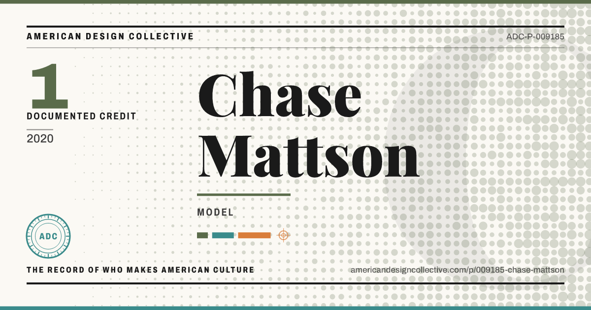 Registry card for Chase Mattson: the ADC seal, Chase Mattson, and how much is on record.