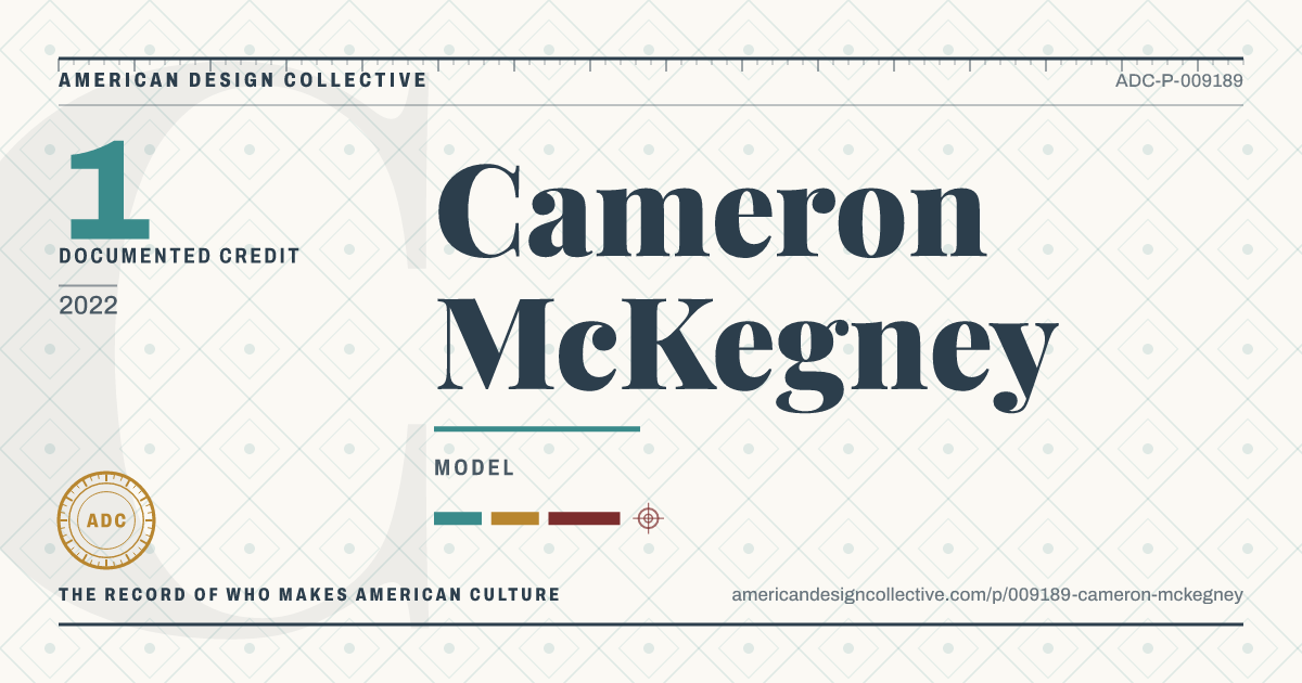 Registry card for Cameron McKegney: the ADC seal, Cameron McKegney, and how much is on record.