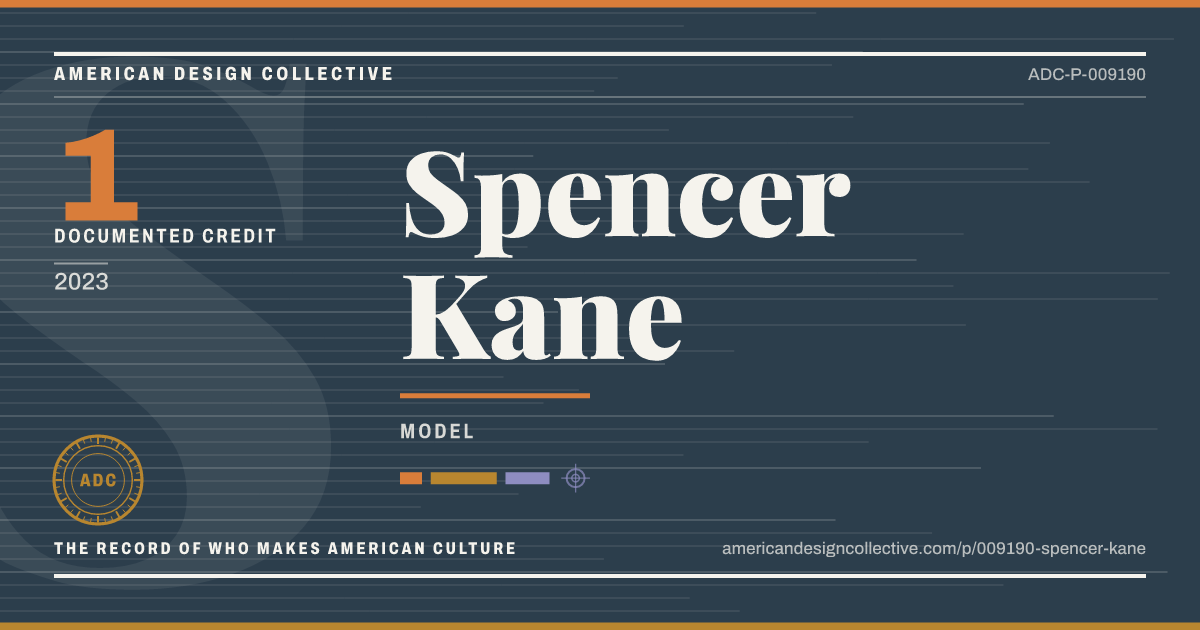Registry card for Spencer Kane: the ADC seal, Spencer Kane, and how much is on record.