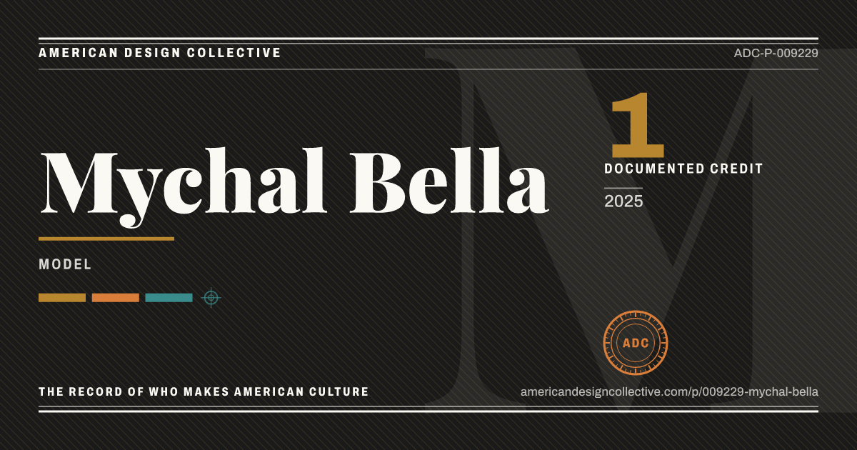 Registry card for Mychal Bella: the ADC seal, Mychal Bella, and how much is on record.