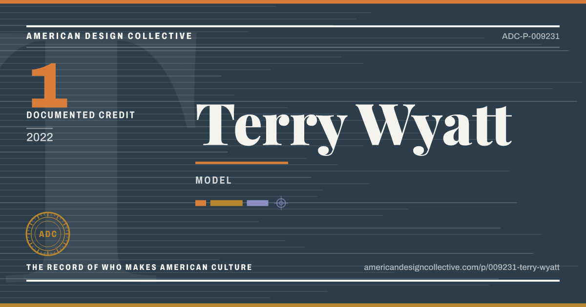 Registry card for Terry Wyatt: the ADC seal, Terry Wyatt, and how much is on record.