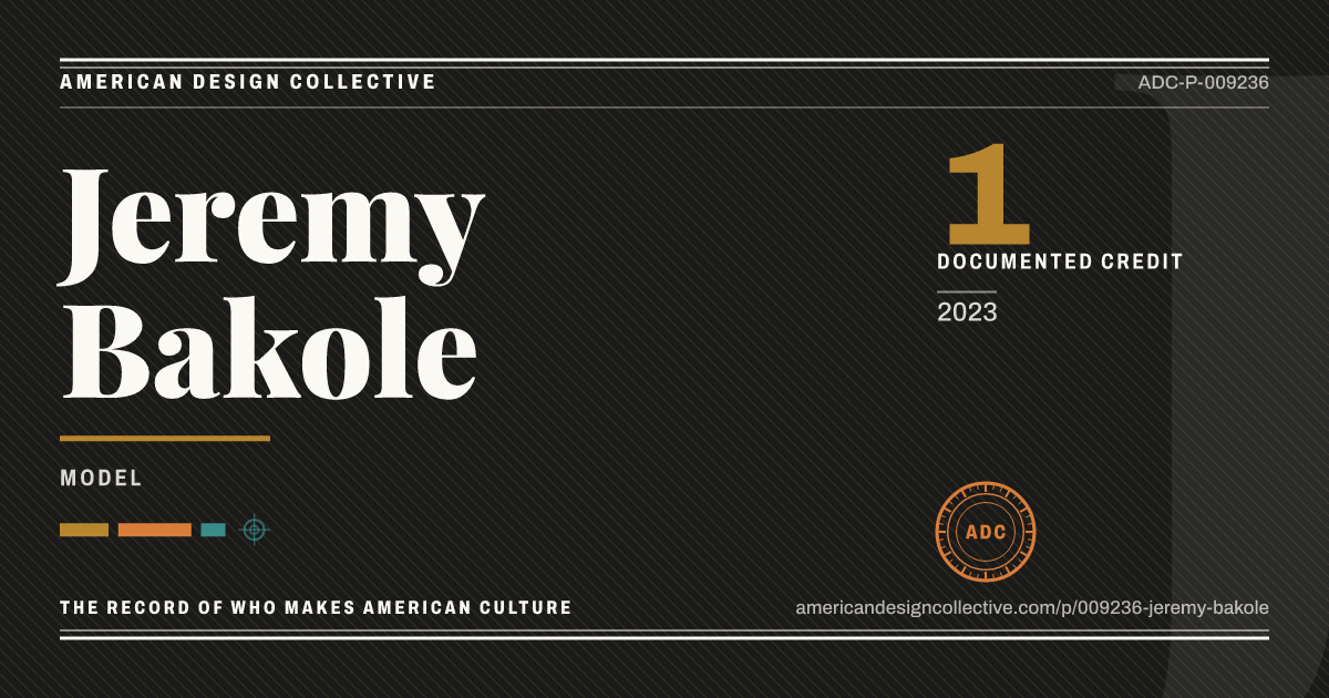 Registry card for Jeremy Bakole: the ADC seal, Jeremy Bakole, and how much is on record.