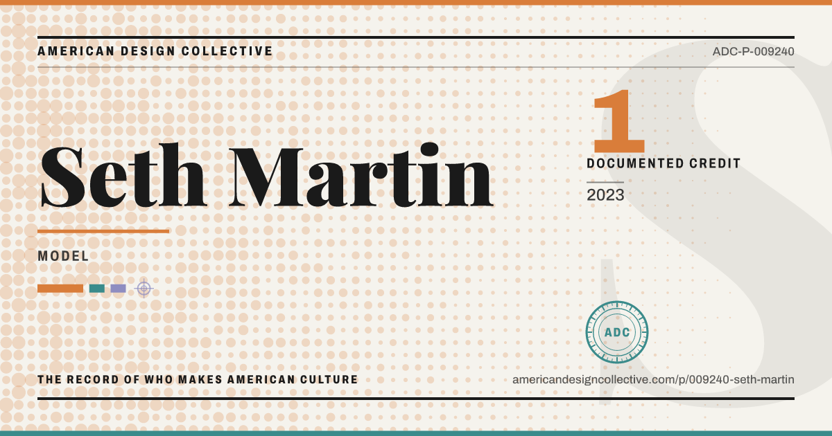 Registry card for Seth Martin: the ADC seal, Seth Martin, and how much is on record.