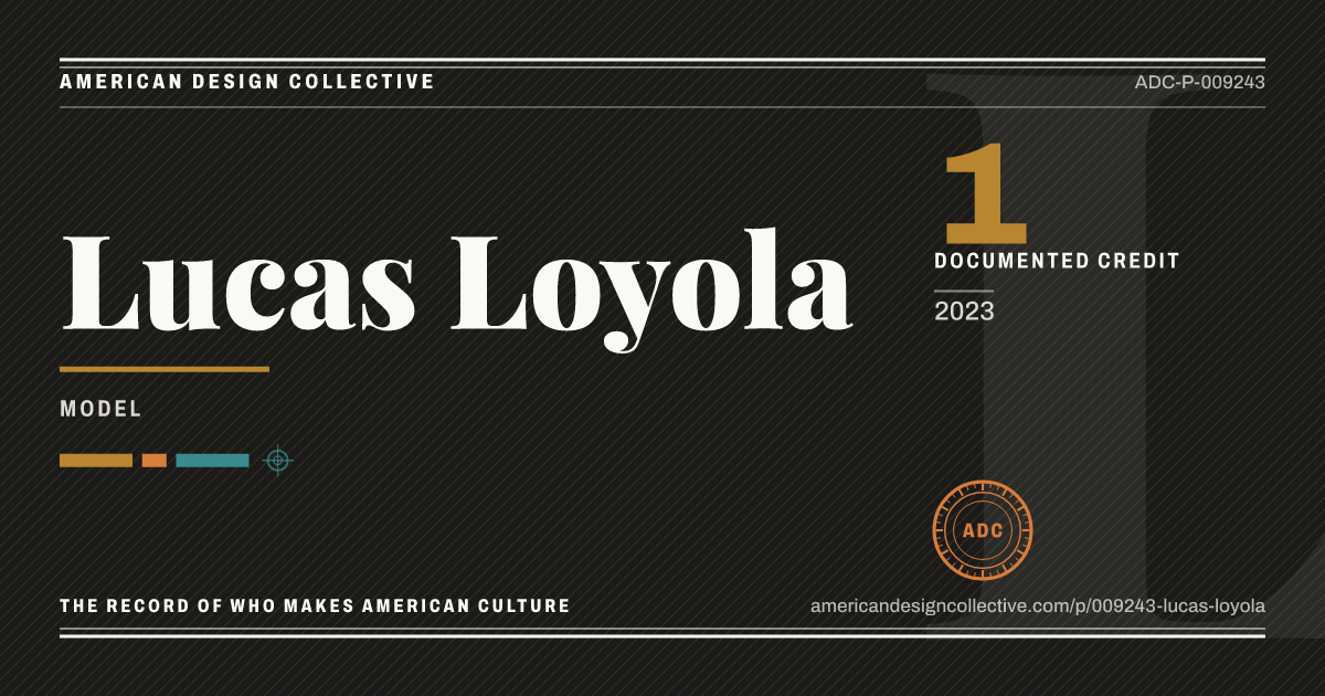 Registry card for Lucas Loyola: the ADC seal, Lucas Loyola, and how much is on record.