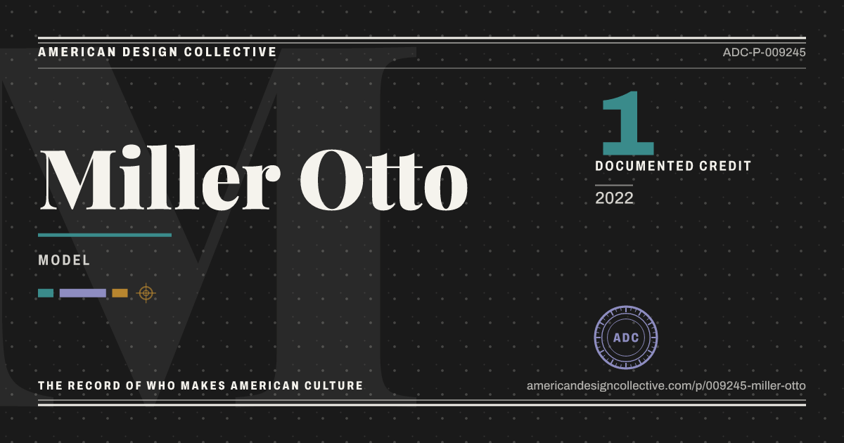 Registry card for Miller Otto: the ADC seal, Miller Otto, and how much is on record.