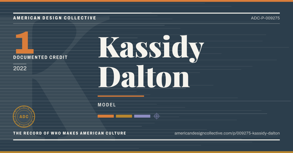 Registry card for Kassidy Dalton: the ADC seal, Kassidy Dalton, and how much is on record.