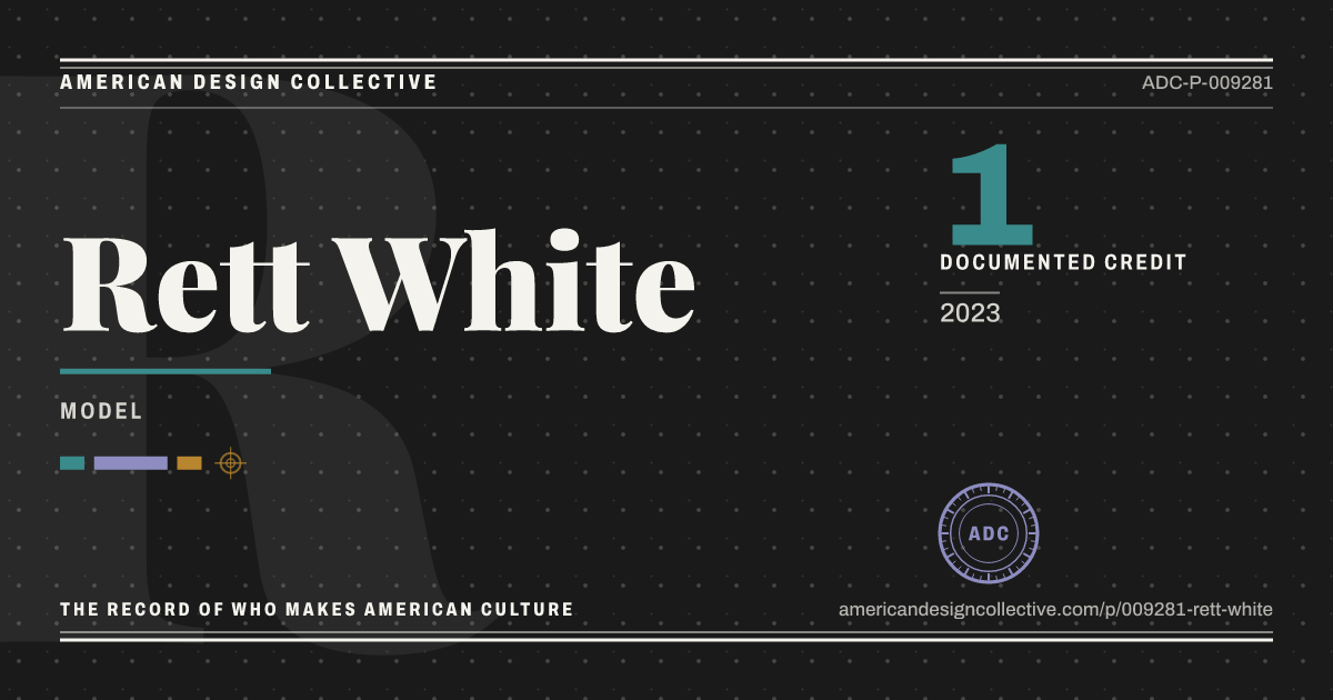 Registry card for Rett White: the ADC seal, Rett White, and how much is on record.