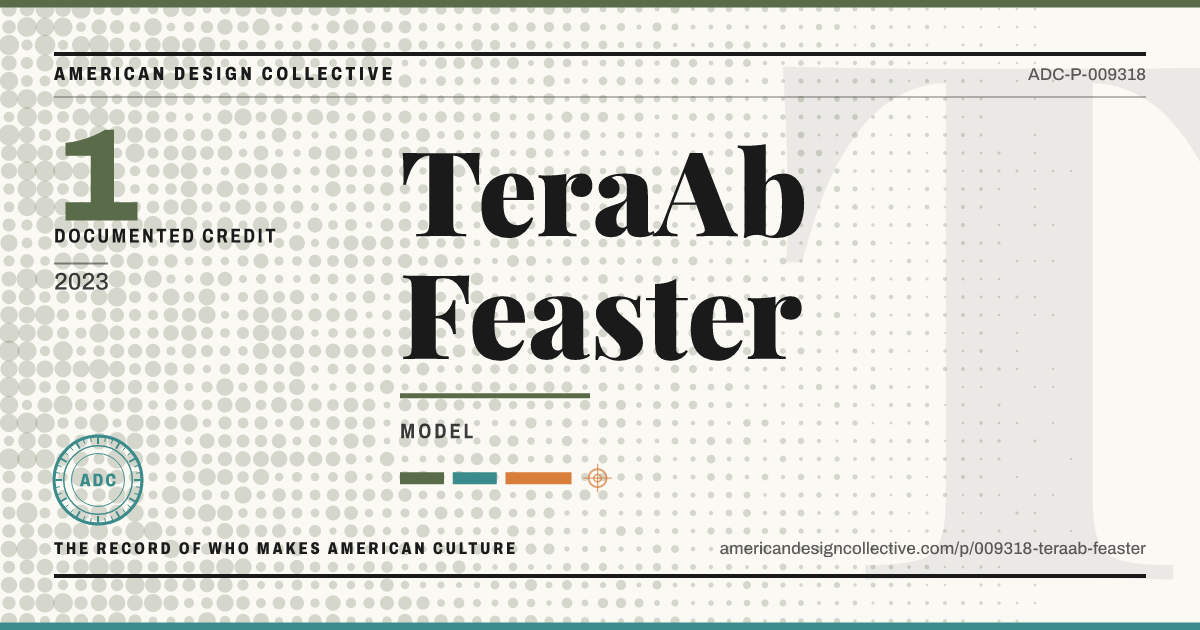 Registry card for TeraAb Feaster: the ADC seal, TeraAb Feaster, and how much is on record.
