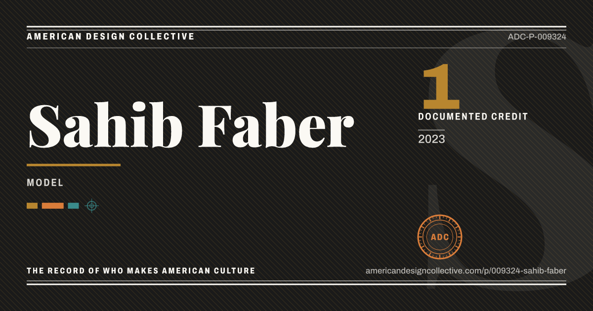 Registry card for Sahib Faber: the ADC seal, Sahib Faber, and how much is on record.
