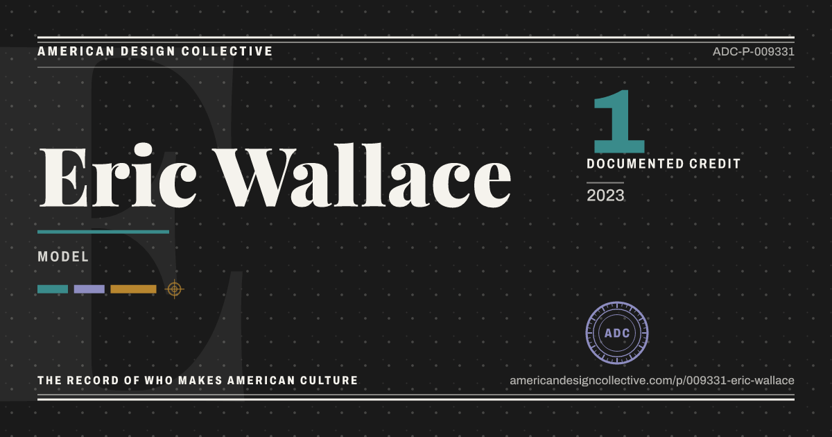 Registry card for Eric Wallace: the ADC seal, Eric Wallace, and how much is on record.