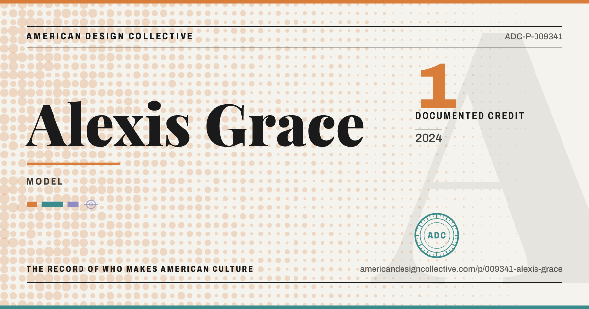 Registry card for Alexis Grace: the ADC seal, Alexis Grace, and how much is on record.