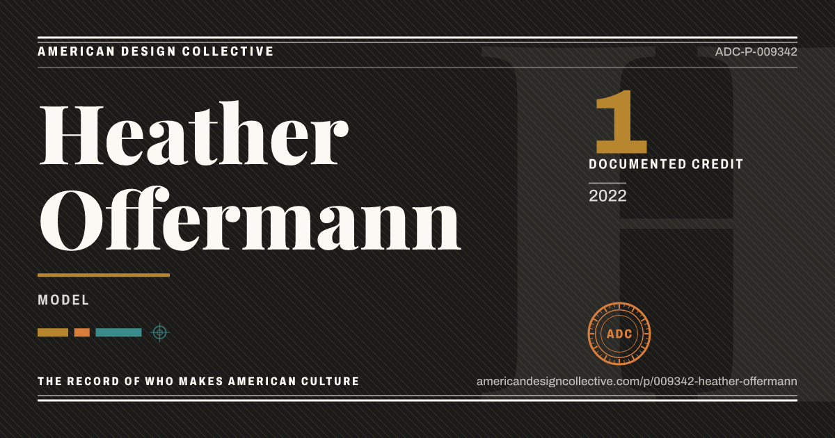Registry card for Heather Offermann: the ADC seal, Heather Offermann, and how much is on record.